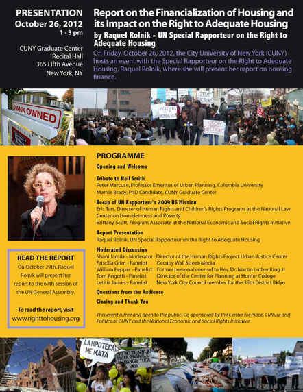 Presentation: Report on Impact of Financialization on Right to Housing