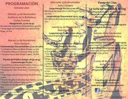 Programa Festival de Cine Latinoamericano Flandes (Xalapa, 19-28 noviembre 2011)